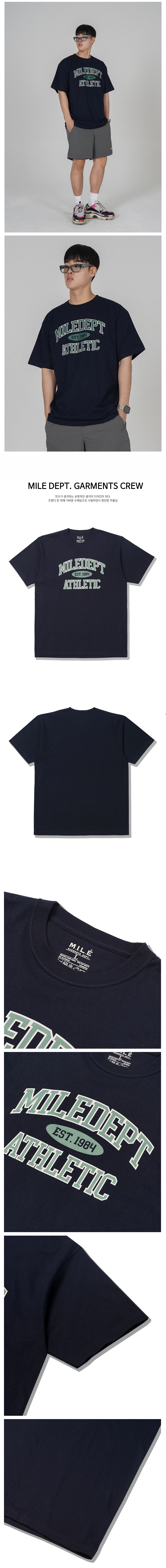 더마일(THEMILE) MILE DEPT. GARMENTS CREW [NAVY]